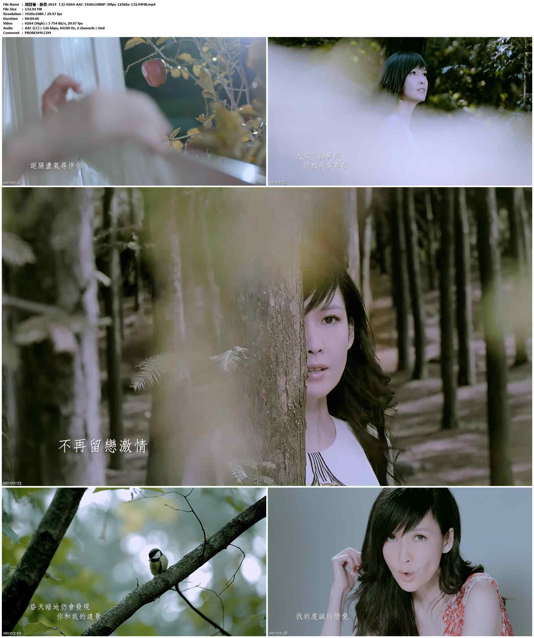 周慧敏 - 肋骨.2014-H264-AAC-1920x1080P-30fps-125kbs-132.94MB官方MV_高清MV